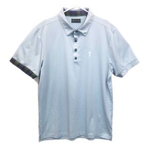 William Murray Family Ties Golf Polo Shirt Men’s Size M Sky‎ Blue Short Sleeve